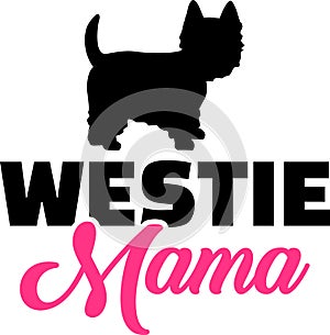 Westie mom in pink german photo