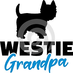 Westie Grandpa with silhouette