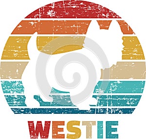 Westie vintage retro