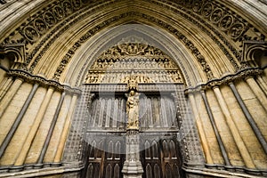 Westminster Abbey Doorway, London, England UK