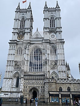 Westminster Abbey the famous Gothic abbey church in the City of Westminster, London, England