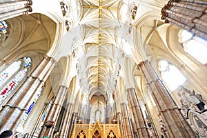 Westminster Abbey interior gothic details