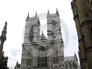 Westminster Abbey next to the Palace of Westminster. London Reino Unido