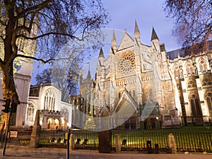 Westminster Abbey At Night in London