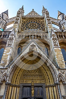 Westminster Abbey North Exterior Facade and Entrance