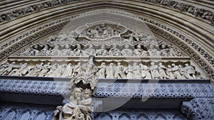 Westminster abbey portal in London