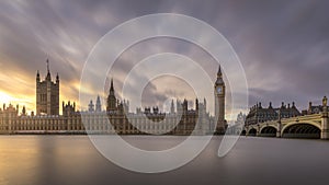 Westminster and Big Ben tower in London, UK photo