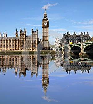 Westminster Bridge with Big Ben, London