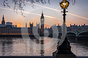 The Westminster Palace and Big Ben Tower in London, United Kingdom