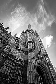 Westminster tower portrait Brexit mono