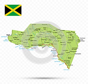 Westmoreland Map. Jamaica state