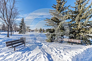 Westmount Park in Saskatoon, Canada