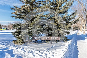 Westmount Park in Saskatoon, Canada