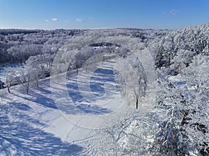 Weston Lanson Park aerial view, Weston, MA, USA