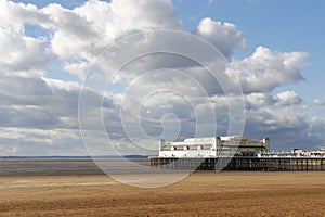 Weston-super-Mare with the Old Pier as a background