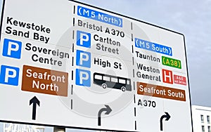 Weston Super Mare road sign