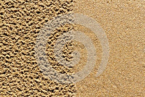 Wet beach sand texture