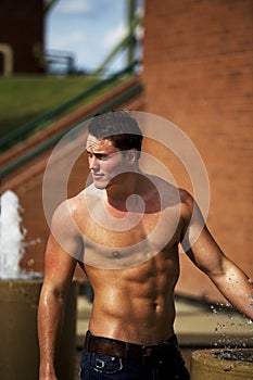 Wet Bodybuilder