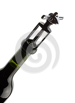 Wet bottle of red wine