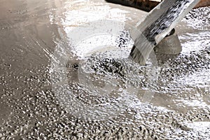 Wet Cement. ready mixed concrete for floor pouring