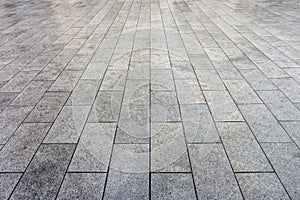 Wet ceramic tiles pavement photo