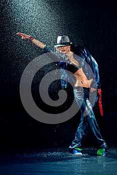 Wet dancing woman.