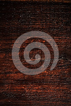 Wet dark redwood texture, background