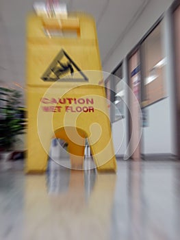 Wet floor caution