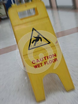 Wet floor caution