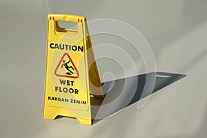 Wet floor caution