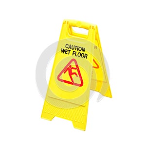 Wet floor caution sign