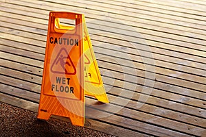 Wet Floor Caution Sign photo