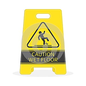 Wet floor sign.