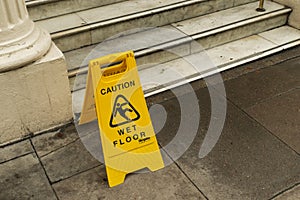 Wet floor sign in London