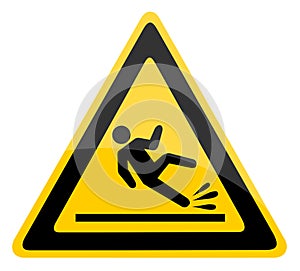 Wet floor warning sign,