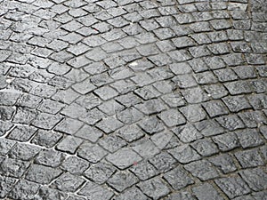 Wet granite plasterwork