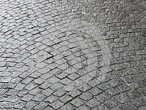 Wet granite plasterwork