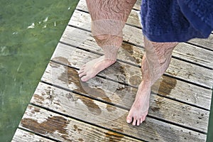 wet hairy legs