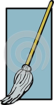 wet mop vector illustration