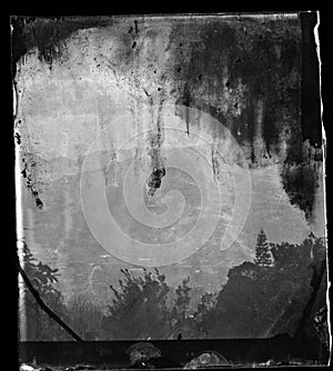 wet plate collodion vintage image of hisotrical process of photography texture