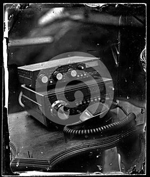 wet plate collodion vintage image of hisotrical process of photography texture