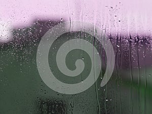 Wet purple green glass texture