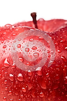 Wet red delicious apple