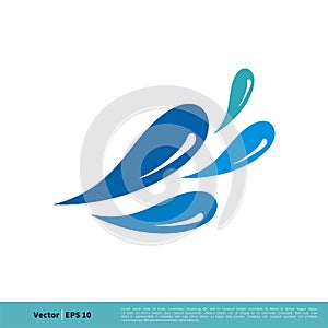 Wet Splash Water Icon Vector Logo Template Illustration Design. Vector EPS 10