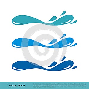 Wet Splash Water Icon Vector Logo Template Illustration Design. Vector EPS 10