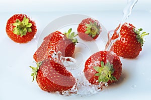 Wet strawberries