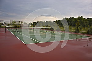 Wet Tennis Court