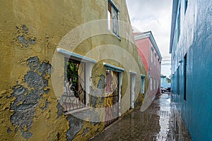 A wet walk around old buildings in Petermaai