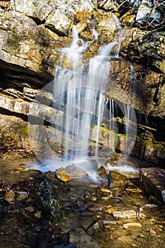 A Wet Weather Waterfall in the Mountains of Virginia, USA