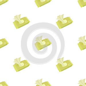 Wet wipe pack pattern seamless vector